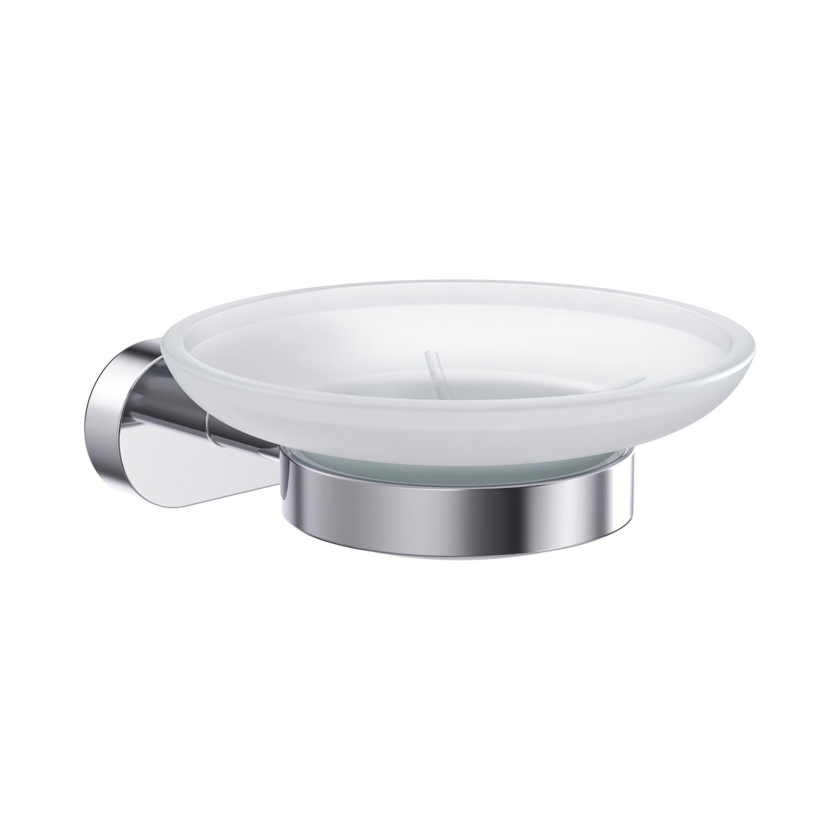 Porte-savon Venüs en verre dépoli chrome