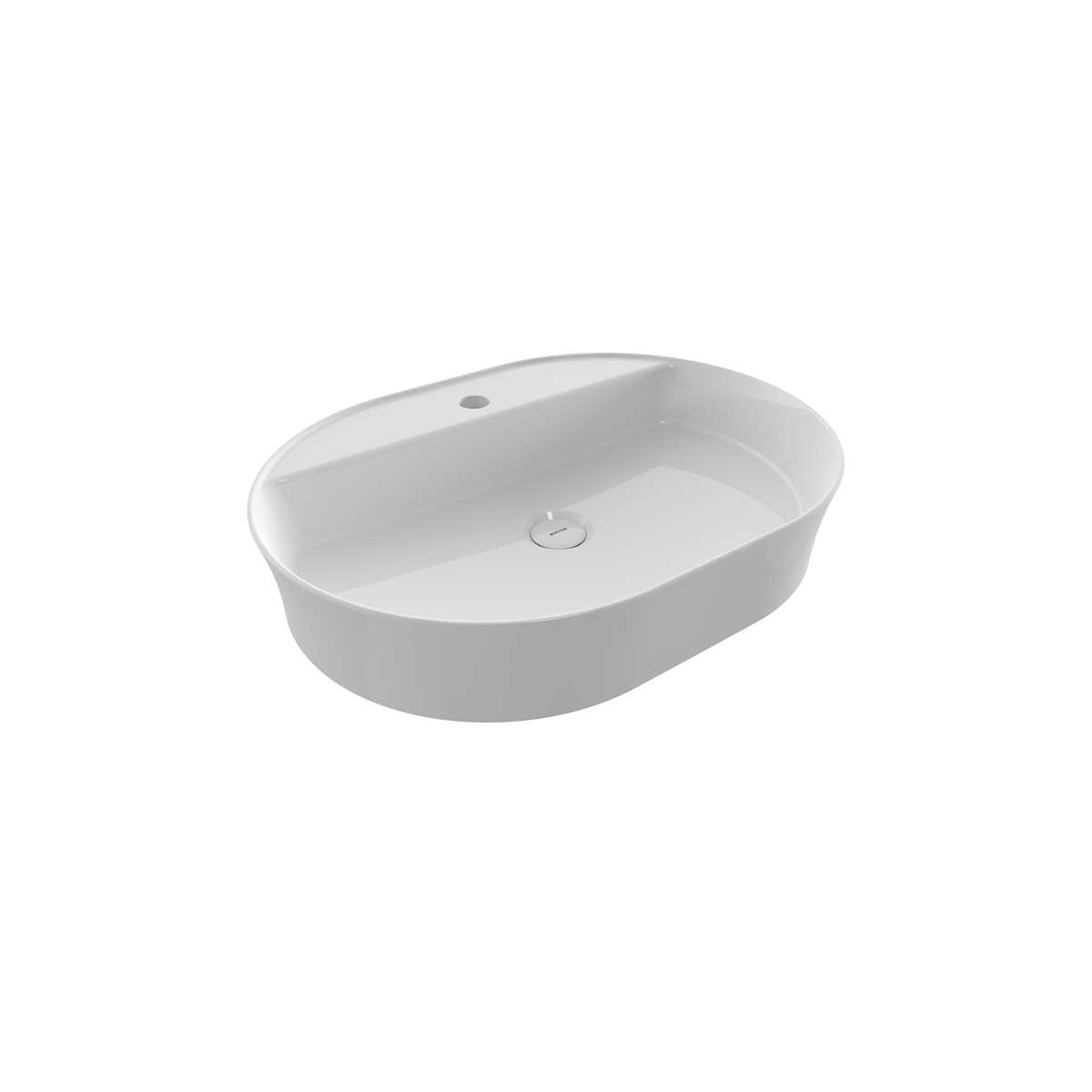 Овальная раковина 60x45 см с местом под смеситель Bocchi Sottile Slim Line, белый - 1600-001-0126