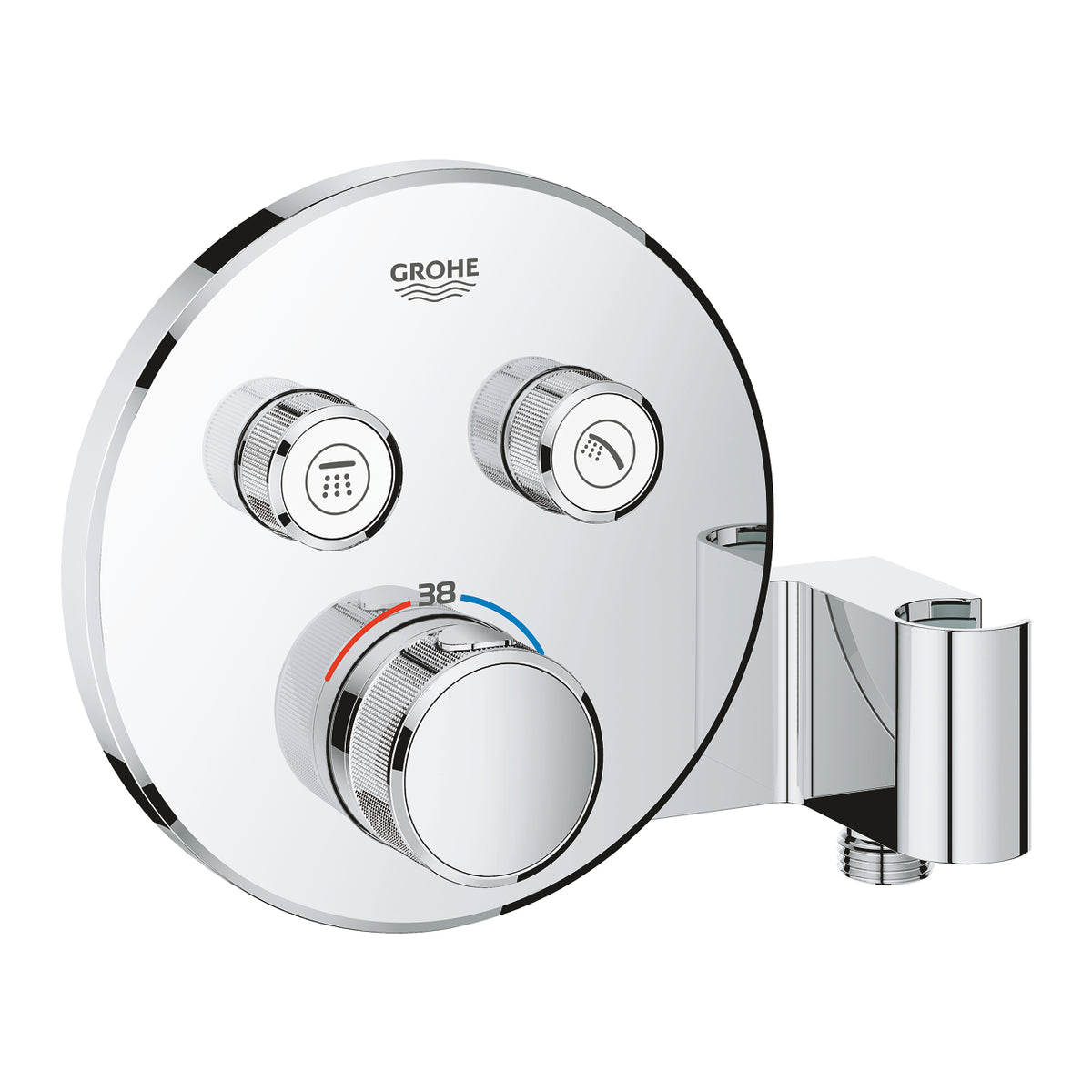 حنفية دش حرارية مخفية مزدوجة الصمام مع ذراع دش مدمج Grohe Grohtherm Smart Control - 29120000