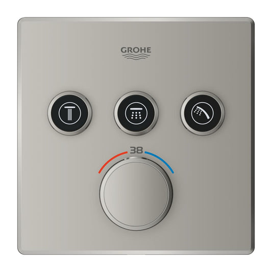 Grohe Grohtherm Smart Control Üç Valfli Akış Kontrollü, Ankastre Termostatik Duş Bataryası - 29126MS0