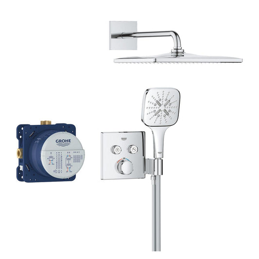 Grohe Grohtherm Smart Control Concealed Shower System With Rainshower Mono 310 Cube - 34865000