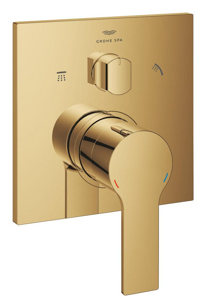 Grohe Allure خلاط حمام جداري (ثلاثي الاتجاهات، مجموعة خارجية)، ذهبي - 29176GL1