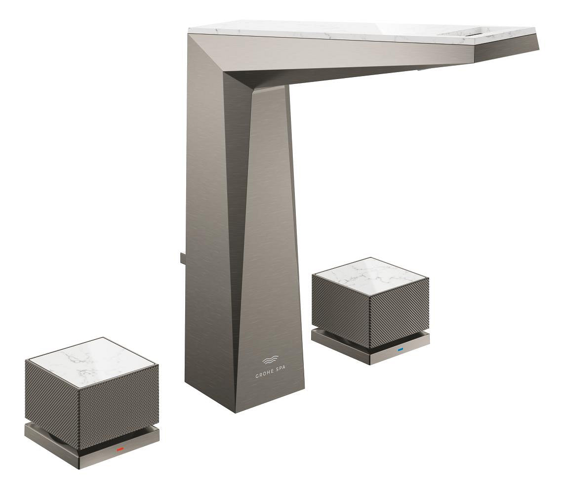 Mitigeur lavabo 3 trous Grohe Allure Brilliant Private Collection taille L finition brossée Hard Graphite – 20671AL0