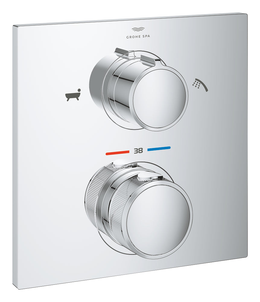 ترموستات Grohe Allure للتركيب المخفي مع محول اتجاه ثنائي، دش يدوي/ملء البانيو - 19446002