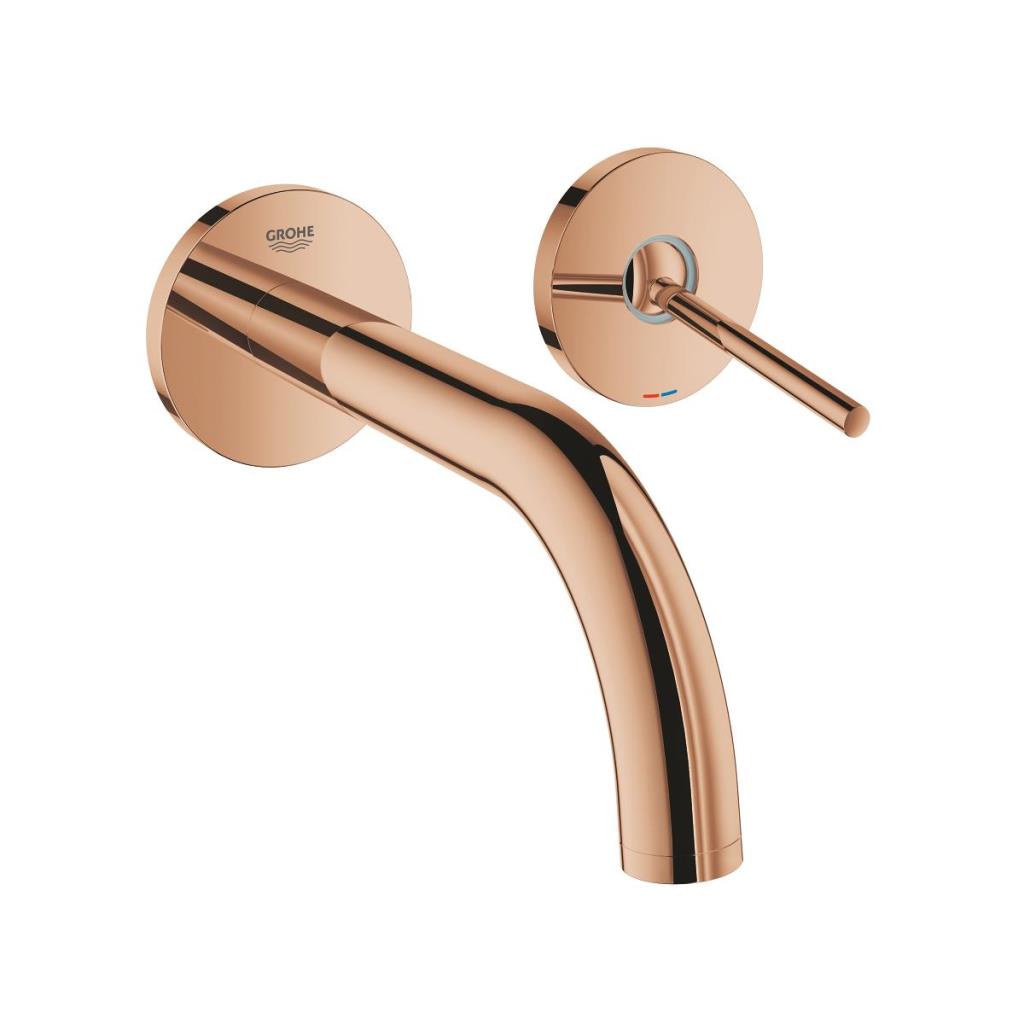حنفية مغسلة بذراع تحكم Joystick ذات ثقبين Grohe Atrio بلمسة Warm Sunset - 19287DA3