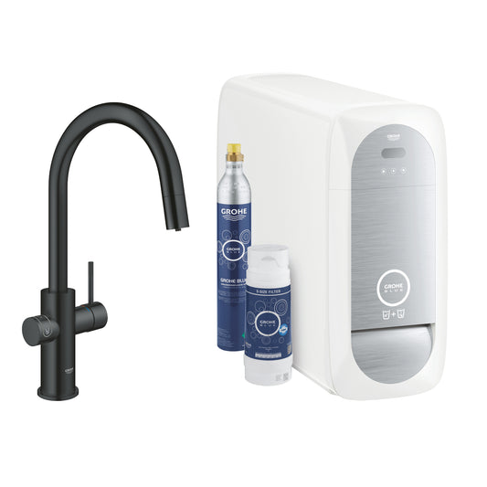 Grohe G R O H E Blue Home C-Spout Starter Kit With Pull- Out Spout - 31541KS0