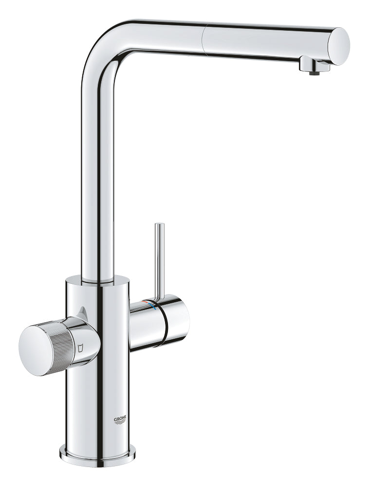 خلاط مطبخ Grohe Blue Pure Minta مع خرطوم مرن وفلتر كروم - 30590000