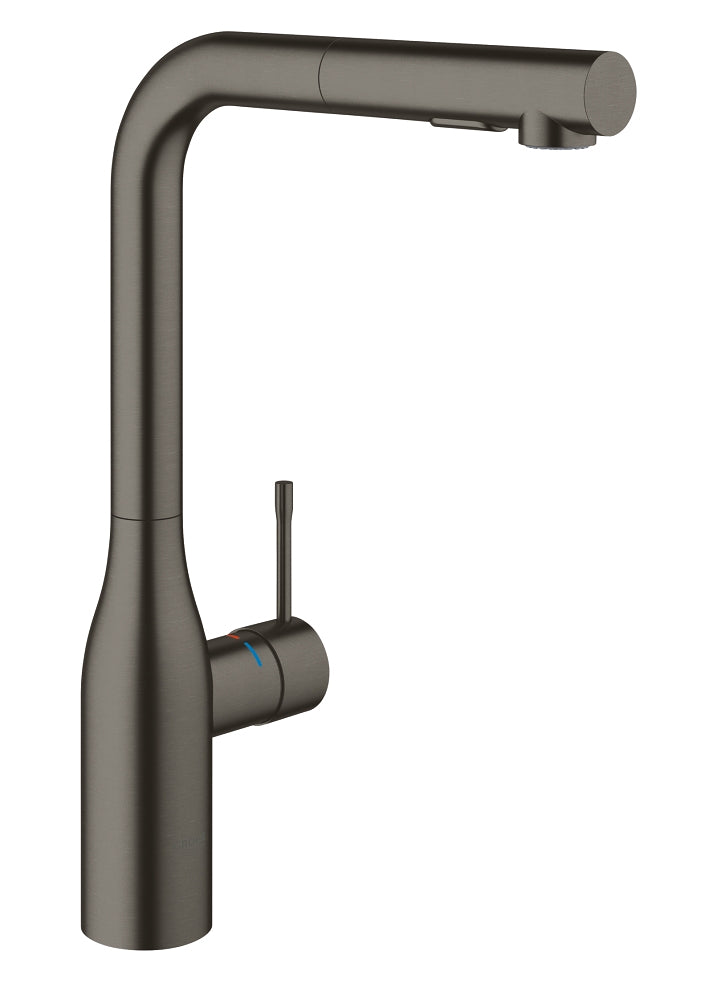 Mitigeur évier à douchette extractible Grohe Essence brossé Hard Graphite - 30270AL0