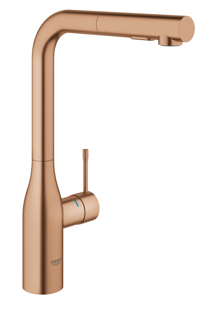Кухонный смеситель Grohe Essence с гибким изливом, матовый Warm Sunset - 30270DL0