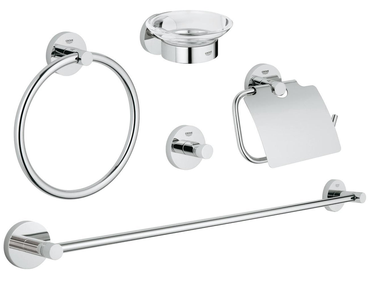 طقم إكسسوارات حمام 5 في 1 Grohe Essentials - 40344001