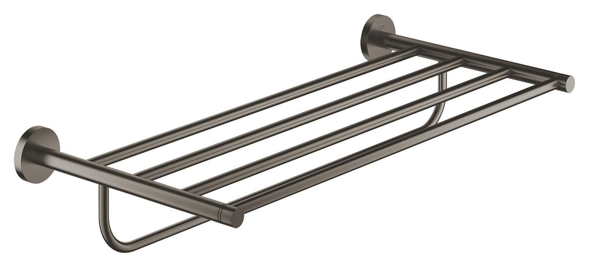 Porte-serviettes étagère 55x27 cm Essentials brossé Hard Graphite Grohe - 40800AL1