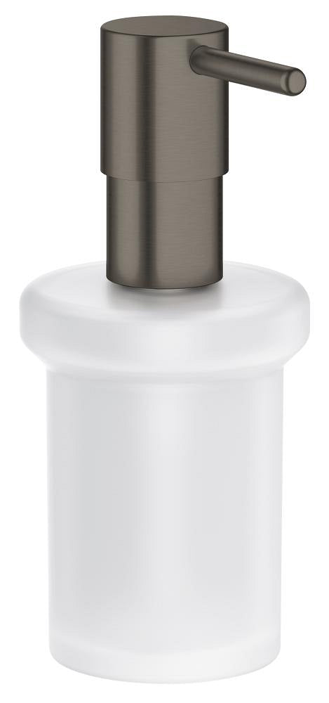 موزع صابون سائل زجاجي مع مضخة Grohe Essentials بلمسة نهائية غير لامعة Hard Graphite - 40394AL1