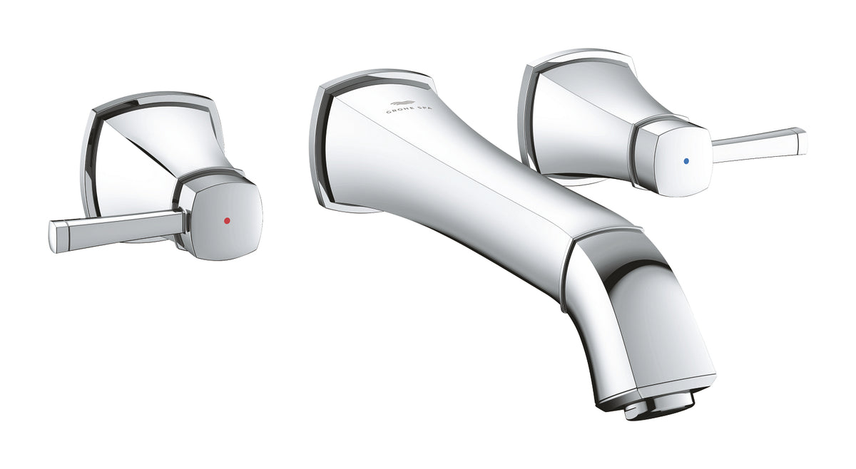 خلاط مغسلة جداري بثلاث فتحات مقاس L Grohe Grandera - 20623000