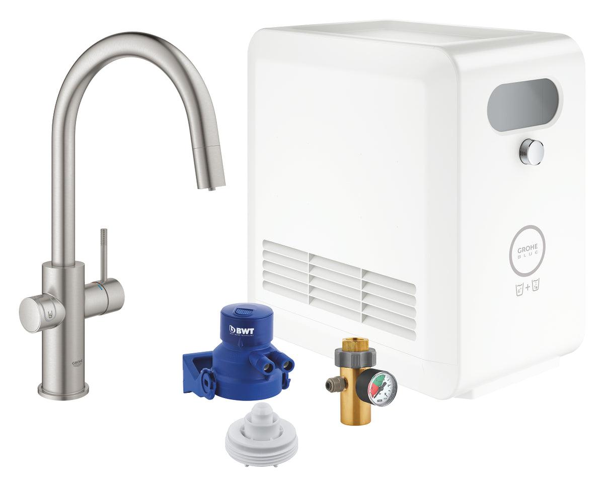 Kit bec en C Grohe Blue Professional avec bec extractible - 31325DC2