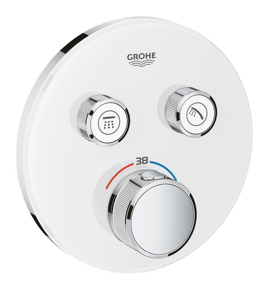 Mitigeur thermostatique de douche encastré Grohe Grohtherm Smart Control à deux vannes, contrôle de débit - 29151LS0