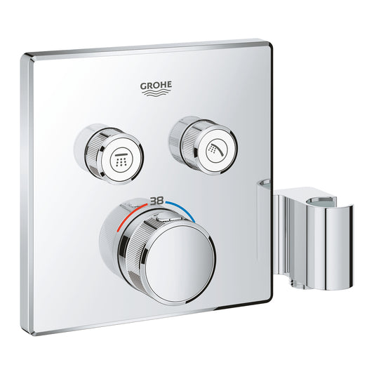 Grohe Grohtherm Smart Control Çift Valfli Akış Kontrollü, Ankastre Termostatik Duş Bataryası, Entegre Duş Kolu Ile - 29125000