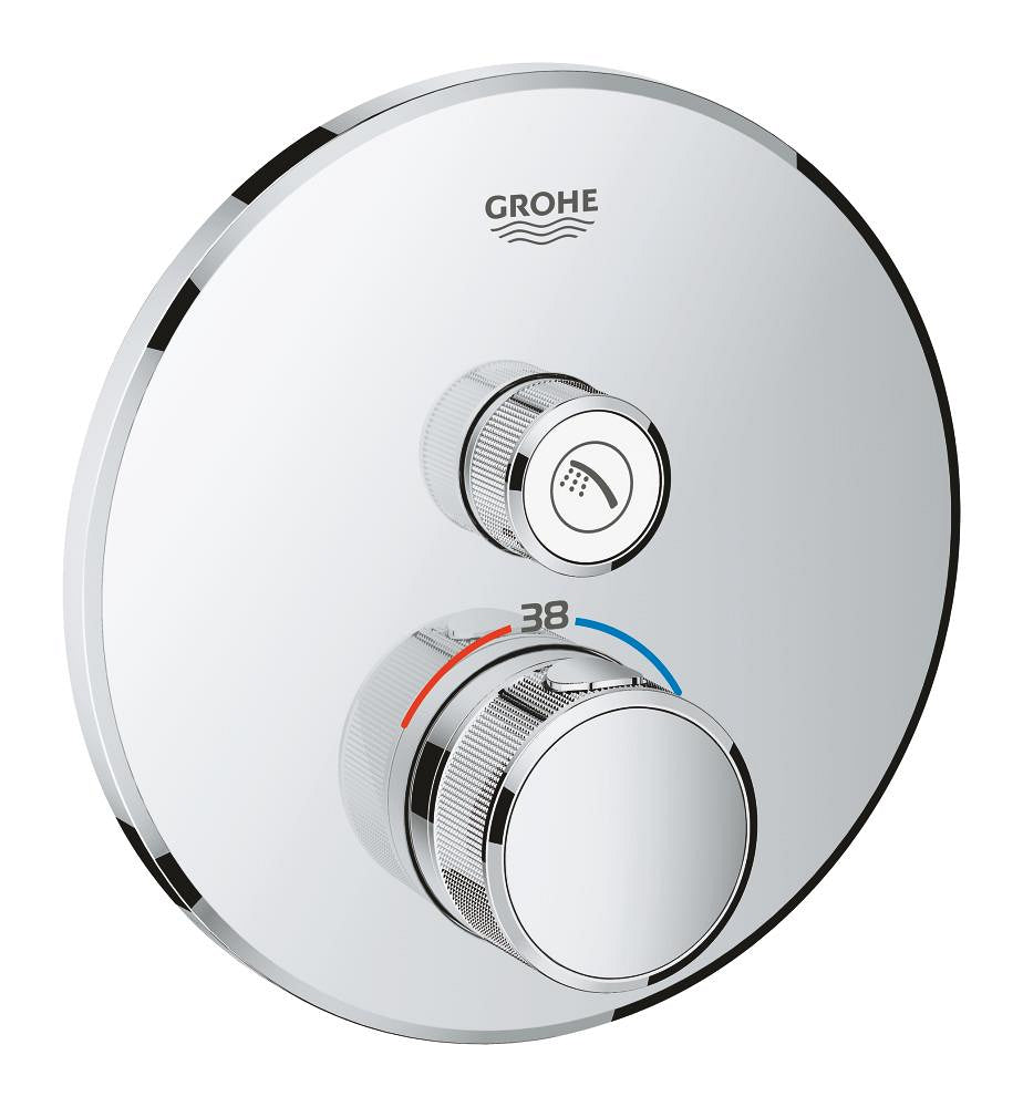 Встраиваемый термостатический смеситель для душа Grohe Grohtherm Smart Control с одним вентилем и регулировкой потока - 29118000