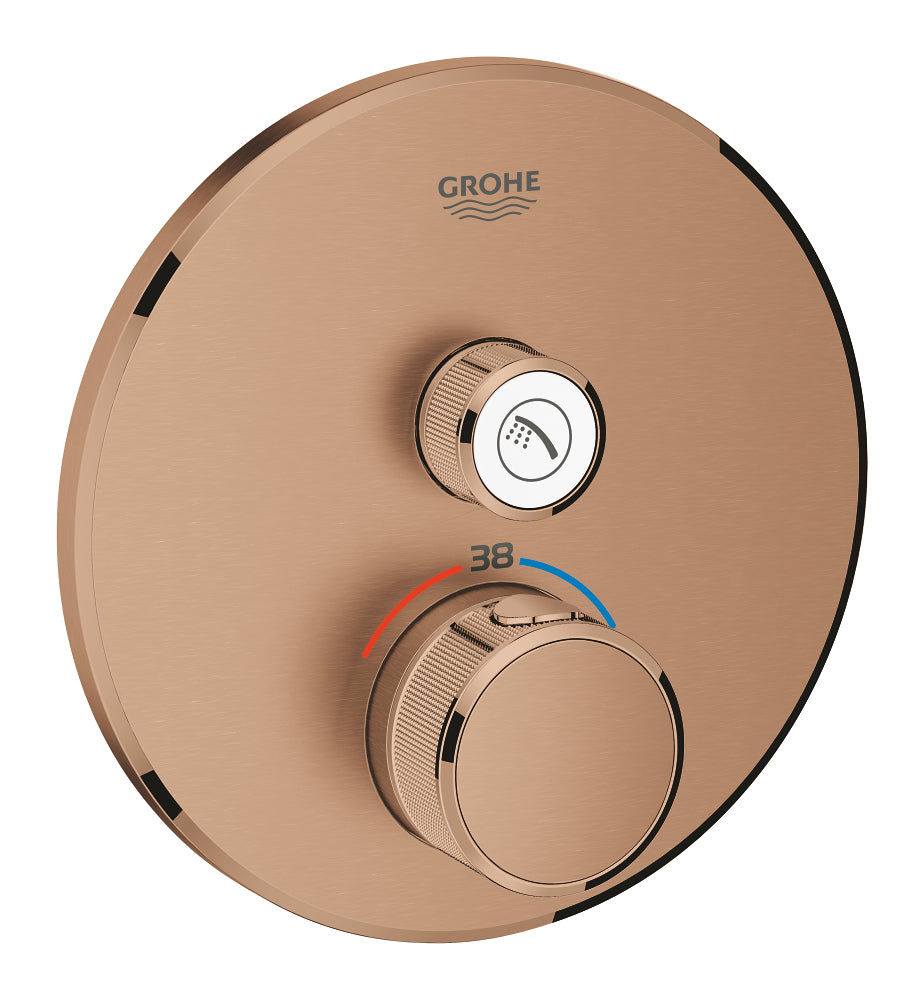 Grohe Grohtherm ذكي Control مفرد بصمام تدفق بتحكم, مدفون ثرموستاتي دش خلاط - 29118DL0