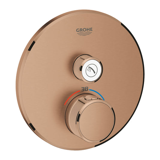 Grohe Grohtherm Intelligent Control Simple avec vanne débit contrôlé, Encastré Thermostatique Douche Robinet - 29118DL0