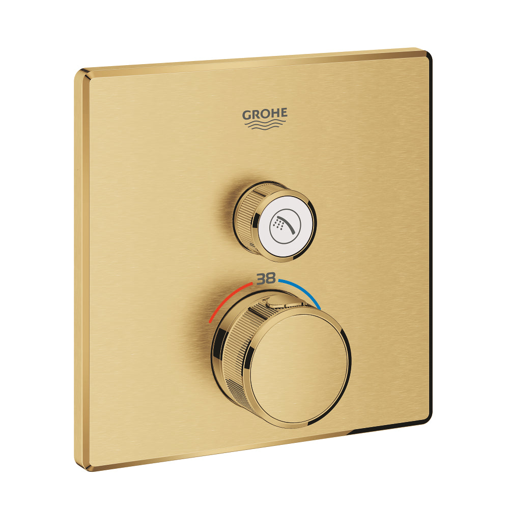 Grohe Grohtherm ذكي Control مفرد بصمام تدفق بتحكم, مدفون ثرموستاتي دش خلاط - 29123GN0