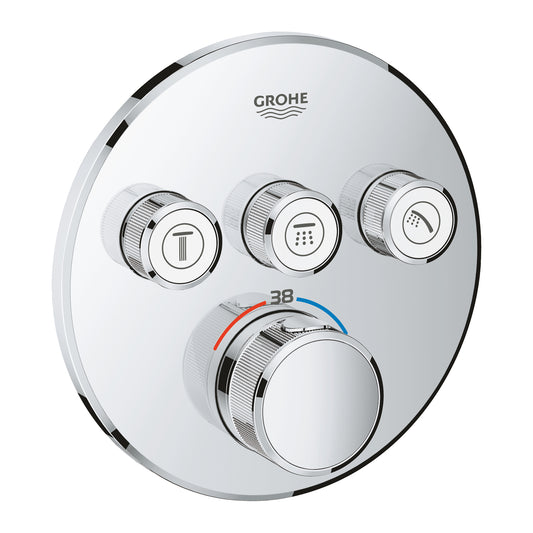 Grohe Grohtherm Smart Control Üç Valfli Akış Kontrollü, Ankastre Termostatik Duş Bataryası - 29121DL0