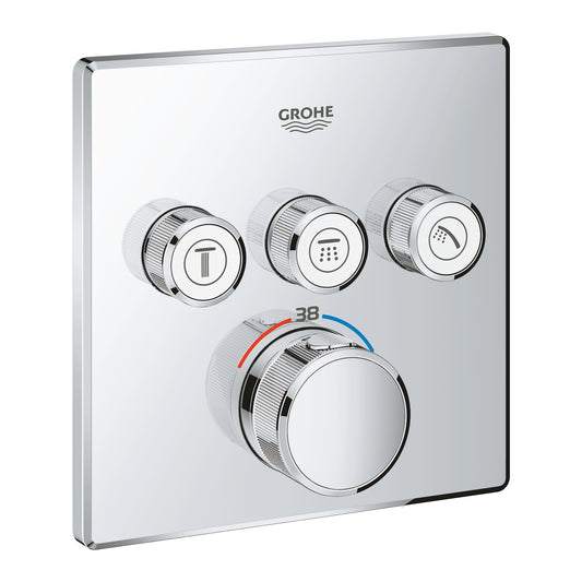 Grohe Grohtherm Smart Control Üç Valfli Akış Kontrollü, Ankastre Termostatik Duş Bataryası - 29126000