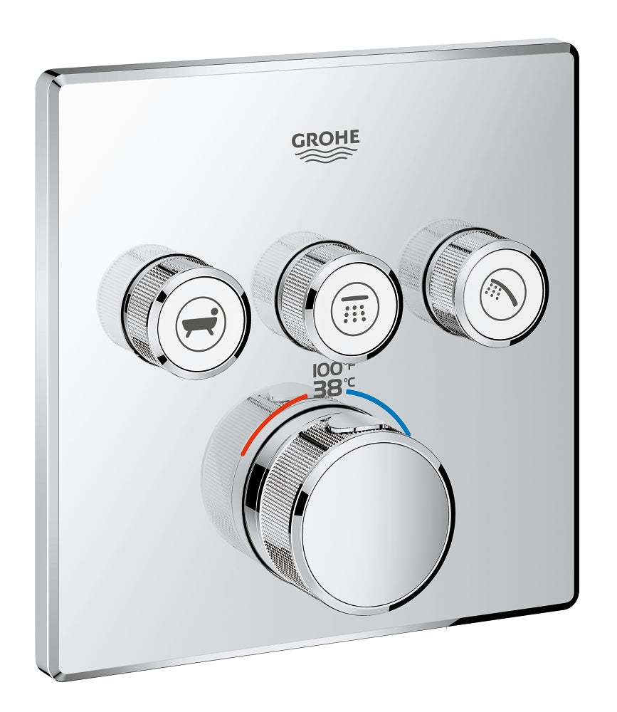 Grohe Grohtherm Smartcontrol خلاط دش جداري ترموستاتي بثلاث صمامات وتحكم في التدفق - 29142000
