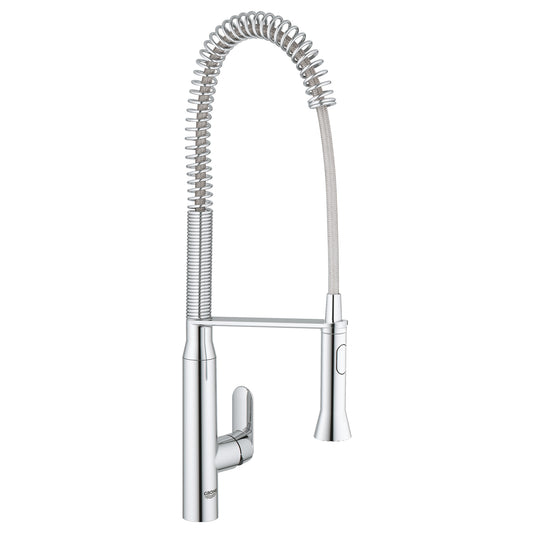 خلاط حوض مطبخ احترافي Grohe K7 بخرطوم مرن، وظيفتين، كروم - 32950000