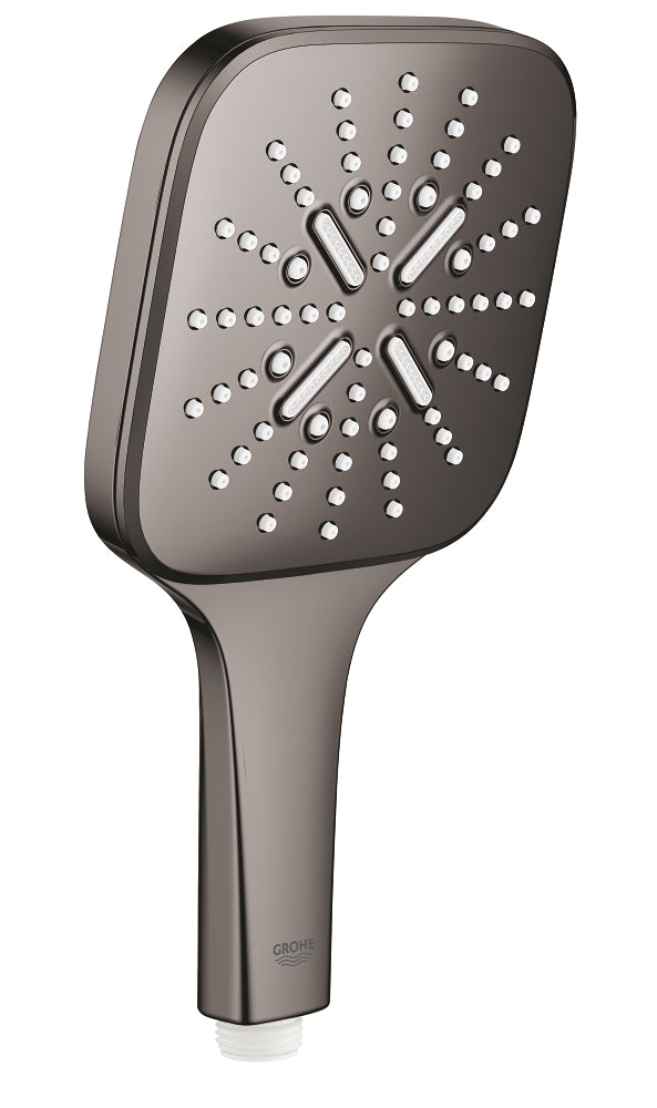Douchette à main Grohe Rainshower Smartactive 130 Cube, 3 jets, Hard Graphite – 26582A00