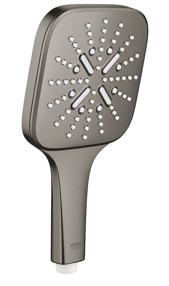 Grohe Rainshower Smartactive 130 Cube douchette à main 3 jets brossé Hard Graphite - 26582AL0