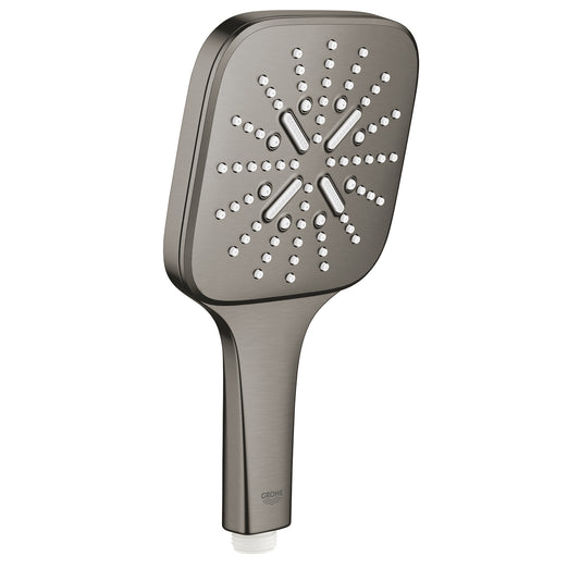 Grohe Rainshower Smartactive 130 Cube دش يدوي بثلاثة تدفقات مطفي Hard Graphite - 26582AL0