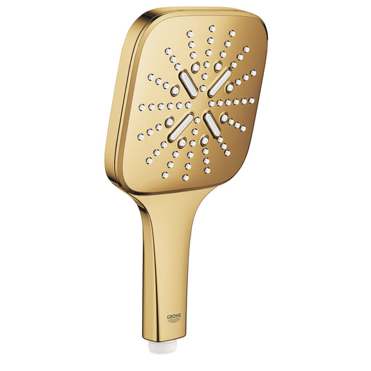 دش يدوي Grohe Rainshower Smartactive 130 Cube، 3 أنماط تدفق، بلمسة Cool Sunrise – 26582GL0