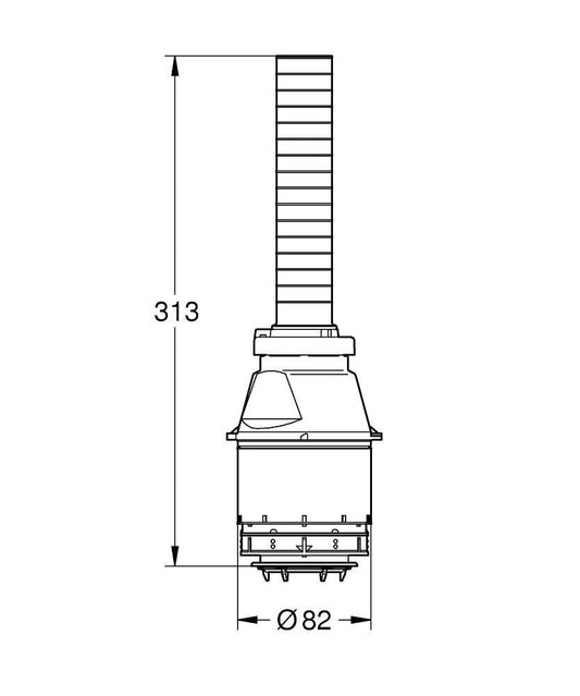 Grohe Gömme Rezervuar İç Takımı Start/Stop Boşaltma Grubu - 43486000