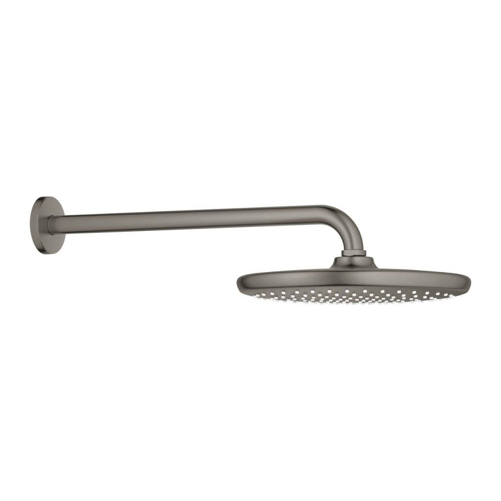 طقم دش علوي Grohe Tempesta 250 380 مم، تدفق واحد، بتشطيب Hard Graphite غير لامع – 26663AL0