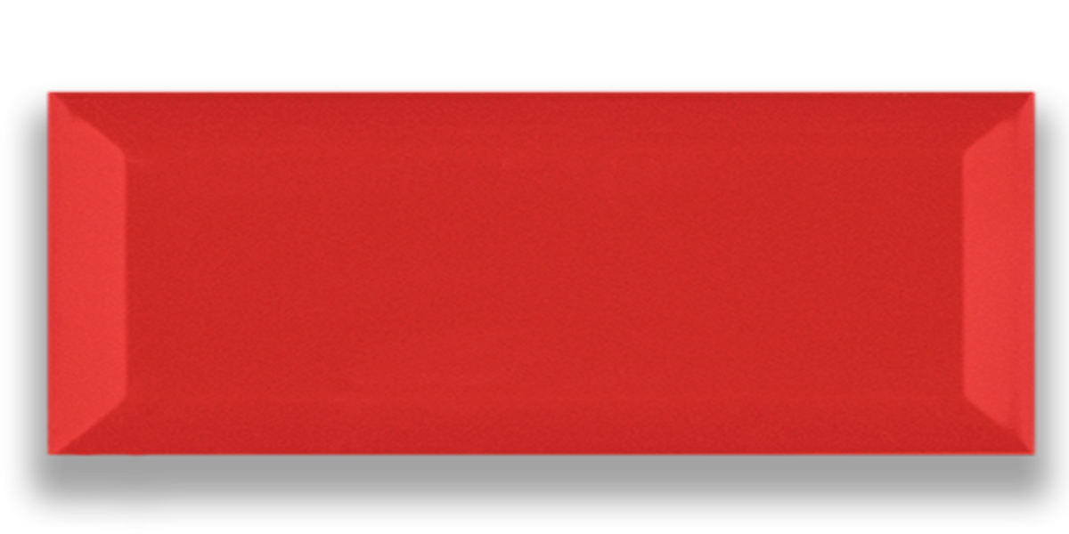 Art Mosaic Metro 10x30 / 4”x12” Red Brillant Mural carreau