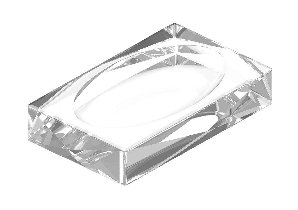 Porte-savon Sharp Line à poser transparent