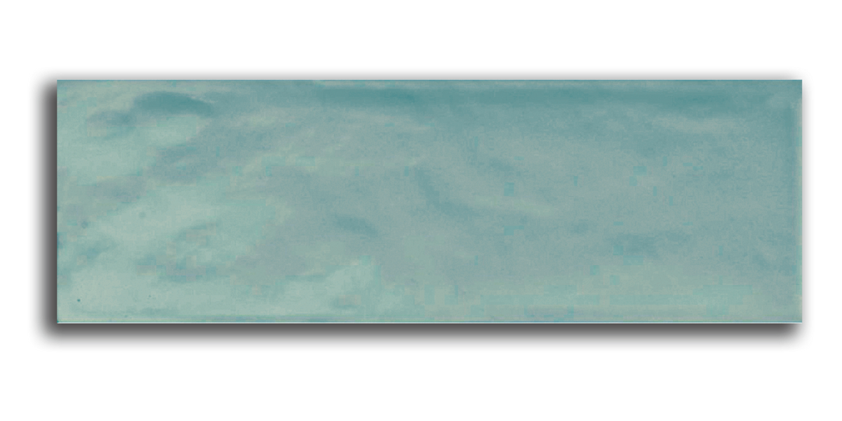 Art Mosaic Bumpy 10x30 / 4”x12” Aqua لامع جداري بلاط