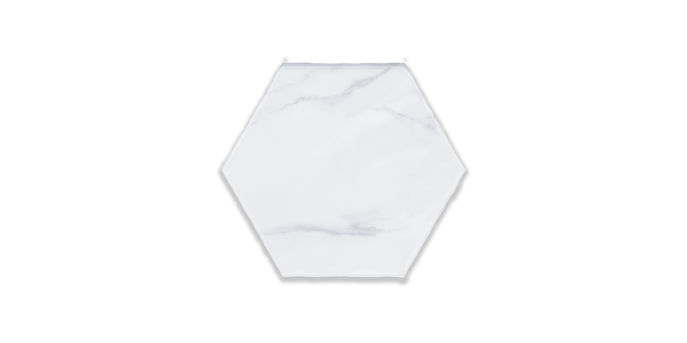 Art Mosaic Carrara 15x17,5 / 6” Artisan шестиугольная матовая настенная плитка
