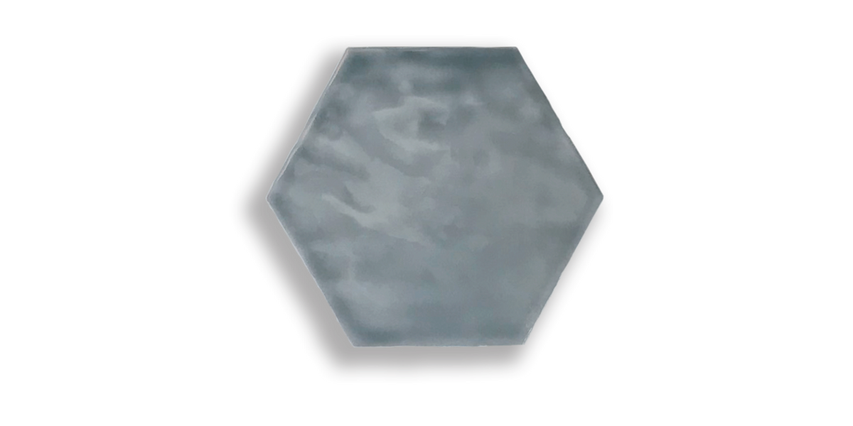 Art Mosaic Artisan Hexagon 15x17 / 6" Carbone Brillant Mural carreau