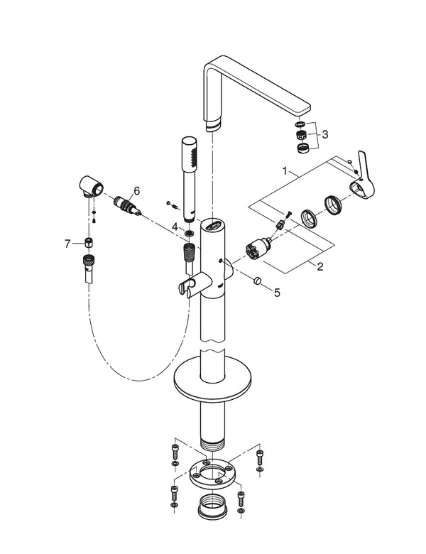 Grohe Lineare Yerden Küvet Bataryası - 23792DC1