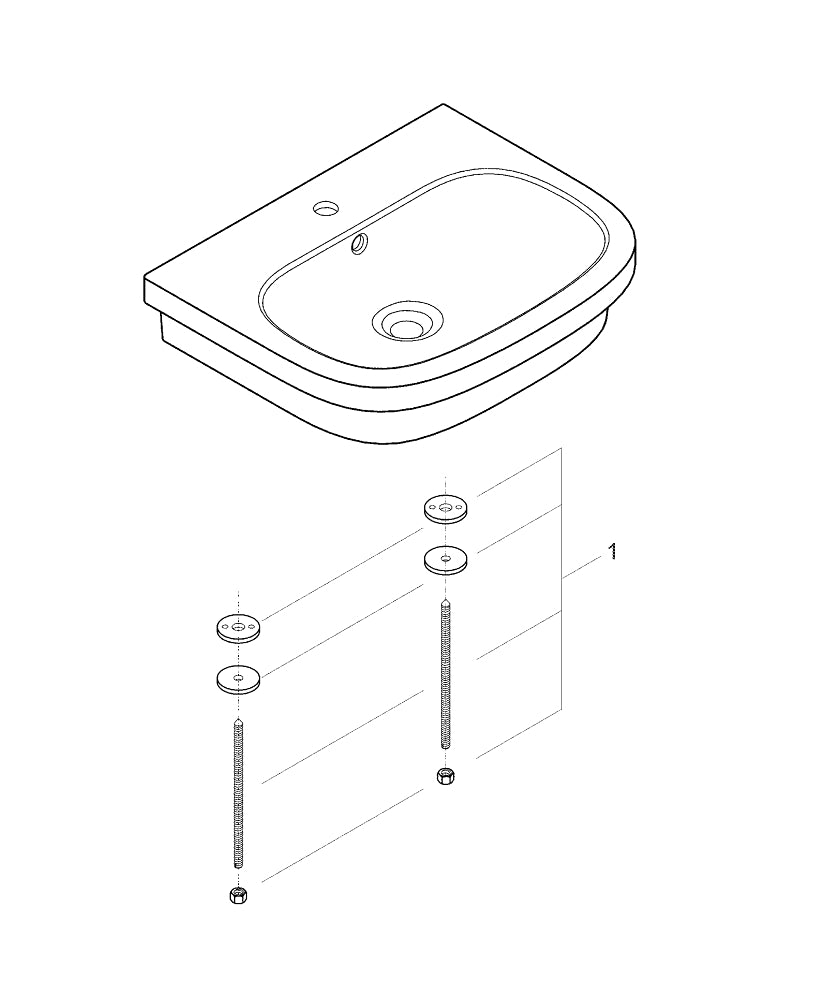 Grohe Euro  Ceramic Counter Top Basin 60 - 39337000