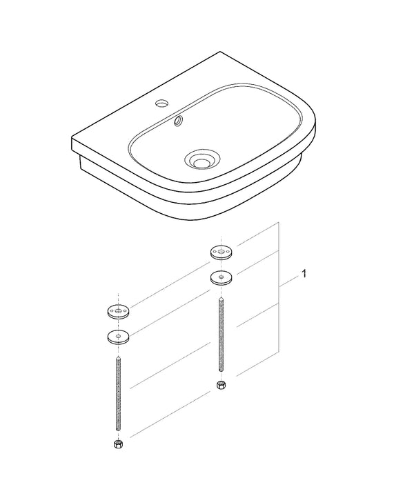 Grohe Euro  Ceramic Counter Top Basin 60 - 39337000