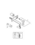 Grohe Lineare İki Delikli Lavabo Bataryası  L- Boyut - 23444DC1