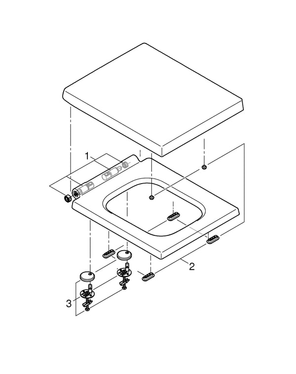 Grohe Cube  Ceramic W C Seat Soft Close - 39488000