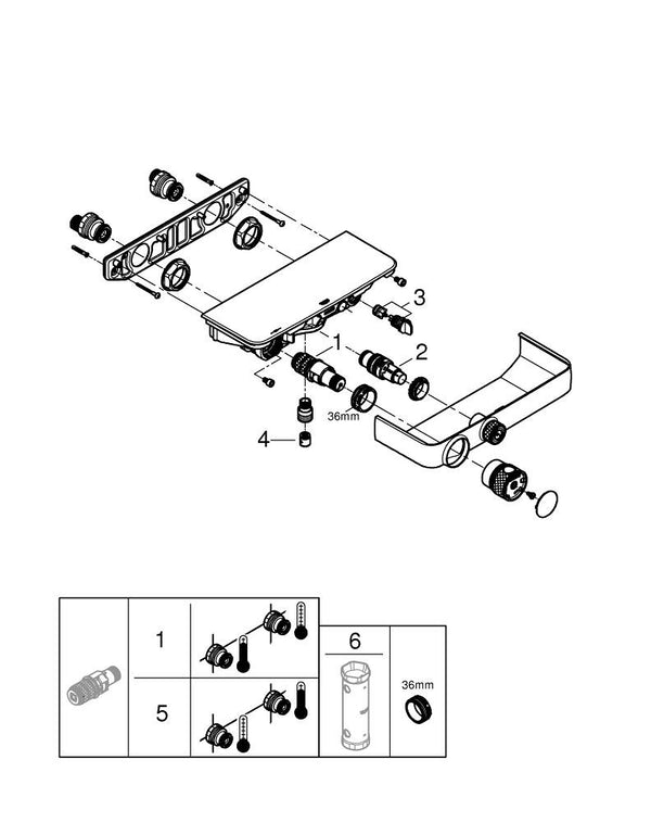 Grohe Grohtherm  Smart Control Termostatik Duş Bataryası - 102169KF00
