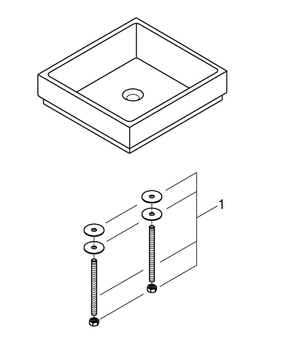Grohe Cube  Ceramic Vessel Basin 50 - 3948100H
