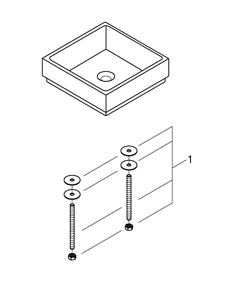 Grohe Cube  Ceramic Vessel Basin 40 - 3948200H