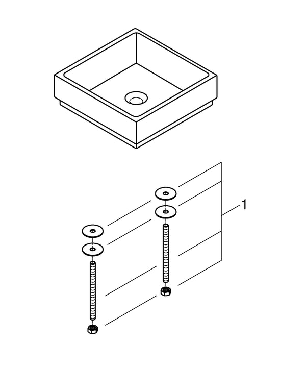 Grohe Cube  Ceramic Vessel Basin 40 - 3948200H