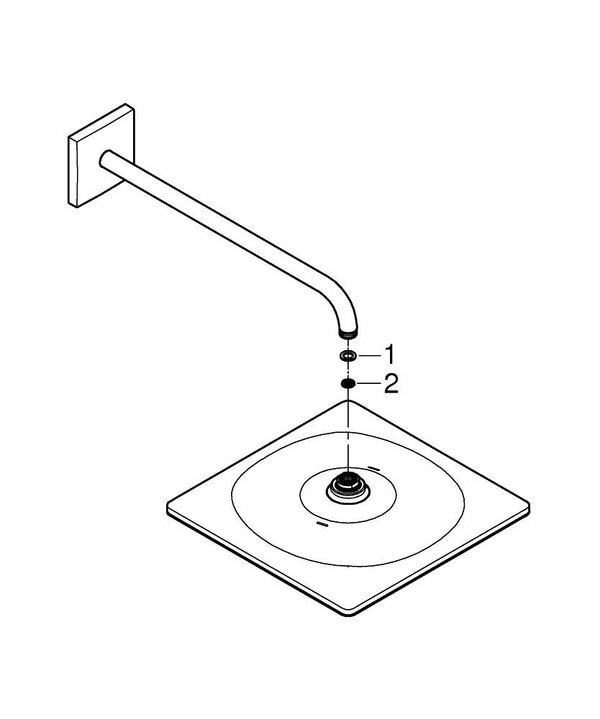 Grohe Rainshower  Mono 310  Cube Tepe Duşu Seti 422 Mm, Tek Akışlı - 26564AL0