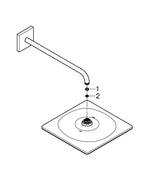 Grohe Rainshower  Mono 310  Cube Tepe Duşu Seti 422 Mm, Tek Akışlı - 26564000